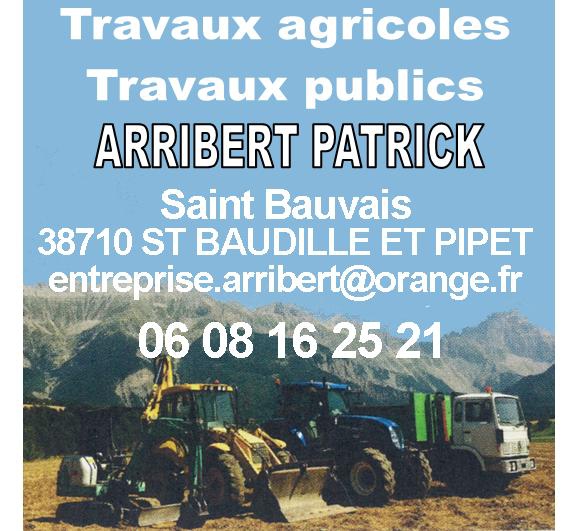 Patrick Arribert Travaux agricoles et publics à Saint-Baudille-et-Pipet